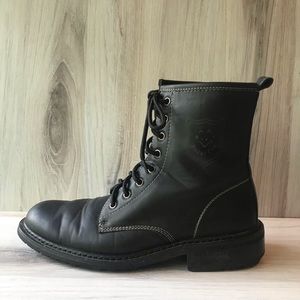Polar Fox Black Combat Moto Boots Men’s Size 7.5